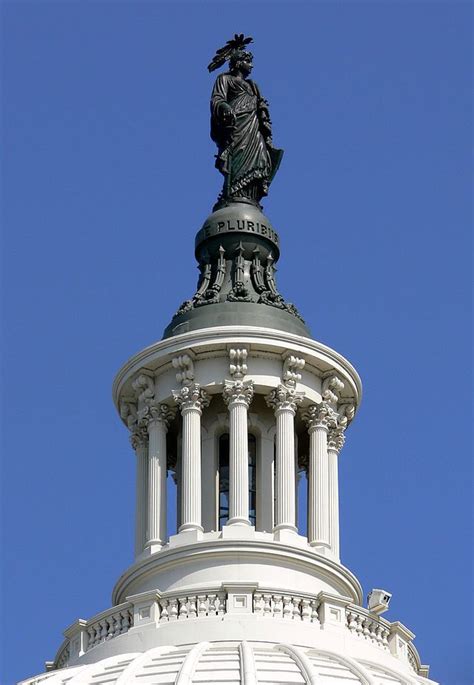 The Statue of Freedom is a bronze statue that, since 1863, has crowned ...