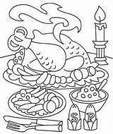 Christmas Family Dinner  Free Colouring Pages sketch template