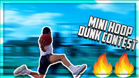 MINI HOOP DUNK CONTEST/POST 1V1 GONE WRONG😳 - YouTube