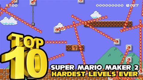 Top 10 Hardest Super Mario Maker 2 Levels - TOP 10 SHOW - Most Difficult Mario Levels Ever ...