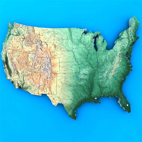 USA Map 3D Model .max .obj .3ds .fbx .c4d - CGTrader.com