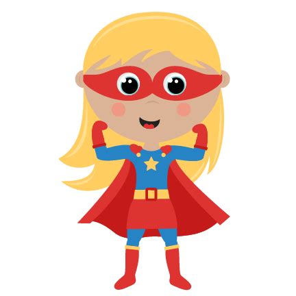 Girl Superhero cut files SVG cutting files for scrapbooking superhero clipart clip art cute free ...