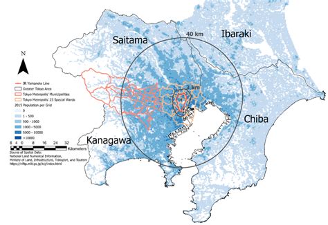 Map of the population per 500-m grid (population density) in Tokyo... | Download Scientific Diagram