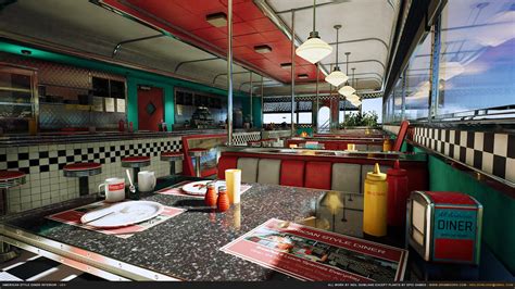 American Style Diner in Environments - UE Marketplace