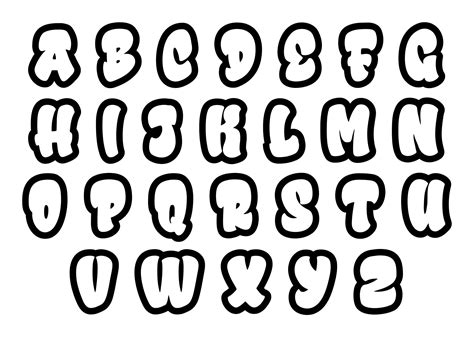 10 Best Colored Printable Bubble Letter Font Printabl - vrogue.co