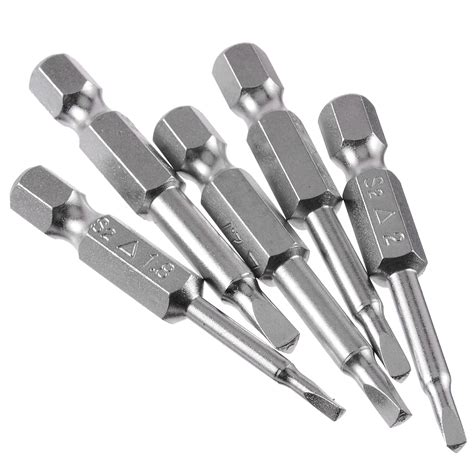 5pcs S2 Steel Triangle Head Screwdriver Drill Bits 1/4 Inch Hex Shank Screw Drivers 50mm Length ...