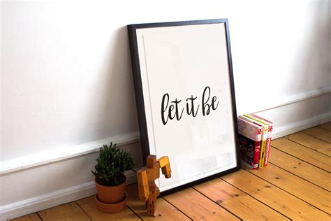 Let It Be Motivational Poster Printable Art Instant | Etsy