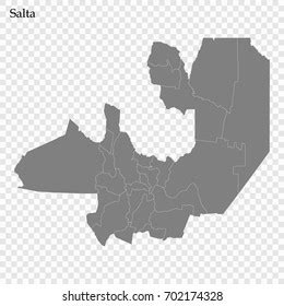 High Quality Map Salta Province District Stock Vector (Royalty Free ...