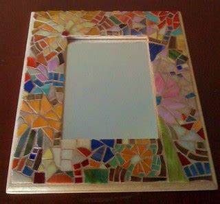 Mosaic Flower Garden Mirror | Abstract flowers on 8x10mirror… | Flickr