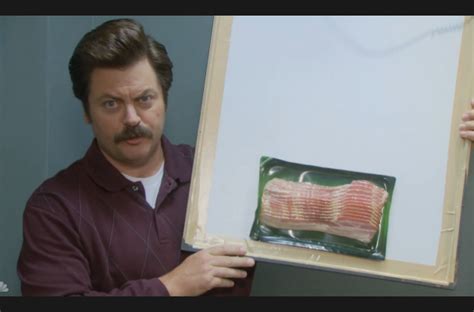 Foodista | Ron Swanson Prepares for the Bacon Aporkalypse