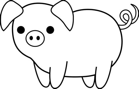 Outline Of A Pig | Free download on ClipArtMag