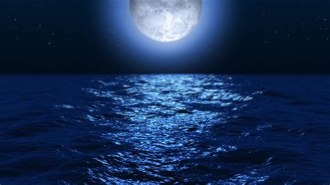 Moonlight Ocean At Night Stock Footage Video 1761617 - Shutterstock