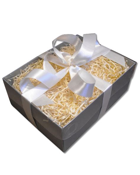 Gift Wrap / Gift Box – Clear Lid – Silver