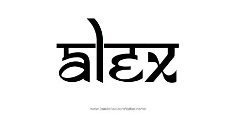 Alex Name Tattoo Designs