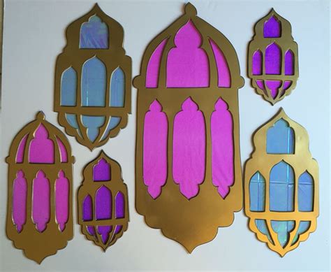 Andrea's Arabian Nights: My own props: Lanterns cutouts before detailing with gems | Arabian ...