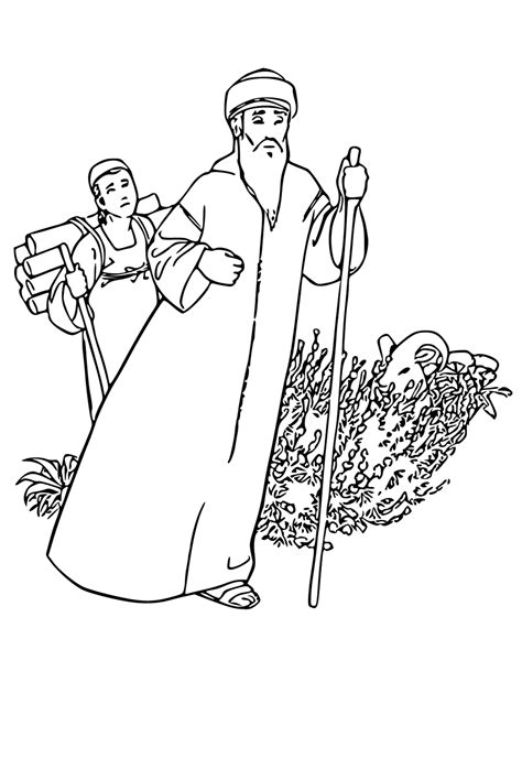 Free Printable Abraham Son Coloring Page for Adults and Kids - Lystok.com