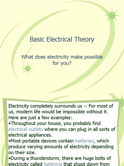 Basic Electrical Theory | PDF