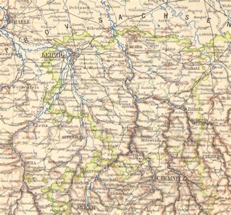 1897 Kingdom of Saxony Antique Dated Map - Etsy