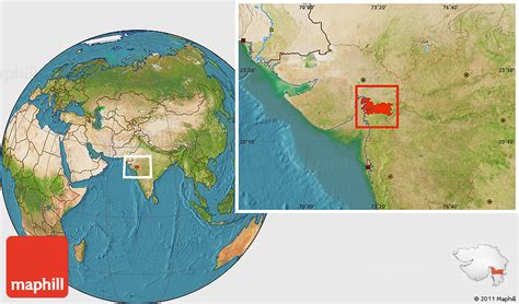 Satellite Location Map of Bharuch