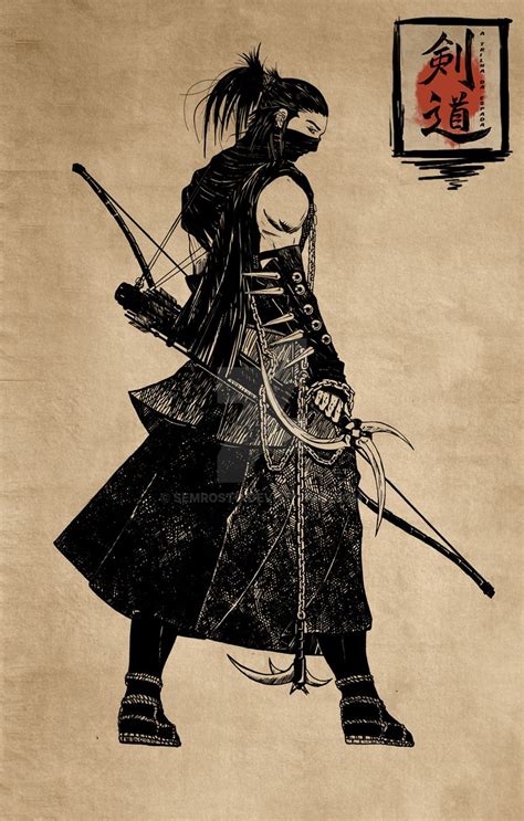 The Shinobi by Semrosto | Samurai artwork, Ninja art, Samurai art