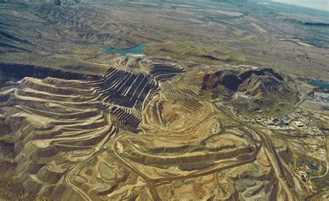 Aerial shots of the Argyle Diamond mine in the East