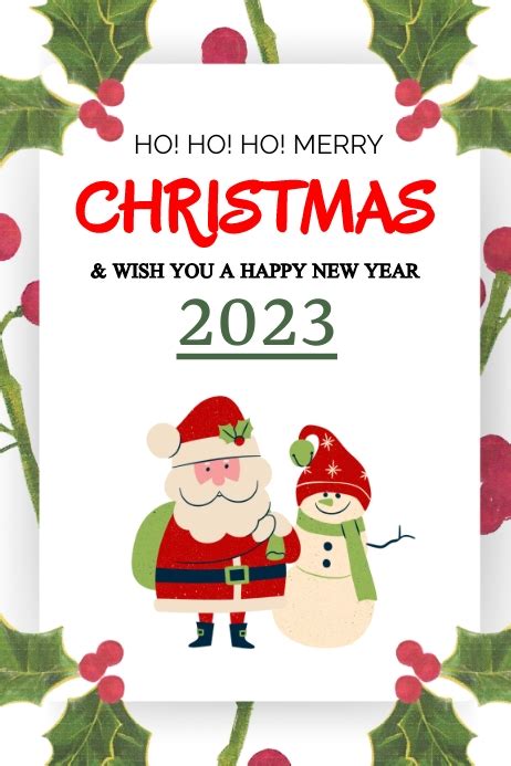 CHRISTMAS AND NEW YEAR CARD TEMPLATE | PosterMyWall