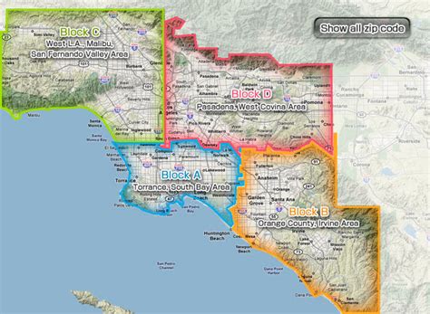 San Fernando Valley Zip Code Map - Maps For You