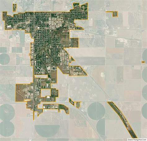 Map of Colby city, Kansas - Thong Thai Real