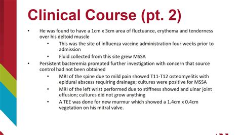 Complicated MSSA Bacteremia Following an Influenza Vaccination Site ...