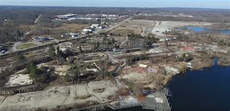 Abandoned Geauga Lake Amusement Park from Above - Coaster101