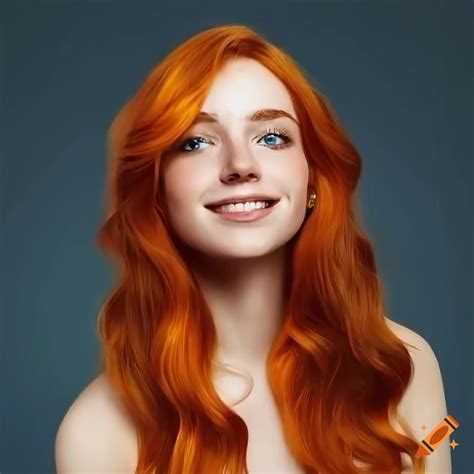 High-resolution portrait of a beautiful redhead woman