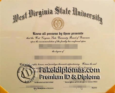 West Virginia State University diploma