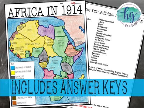 Imperialism in Africa Map Activity - By History Gal