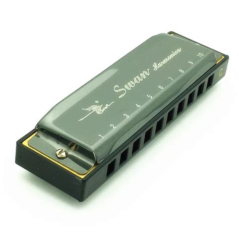 Swan Harmonica Diatonic 10 Holes Blues Harp Armonica Blues C key Mouth Ogan Musical Instrument ...