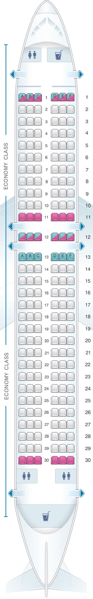 Seat Map Jetstar Airways Airbus A320 180pax | SeatMaestro