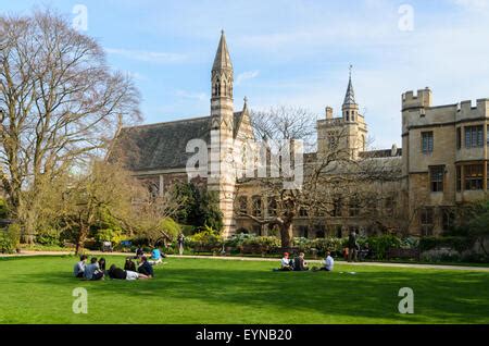 Students relaxing in the Garden Quadrangle, Balliol College, University ...