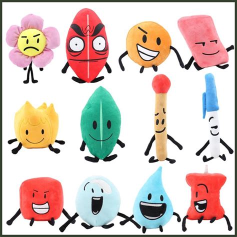 12 Styles Battle for Dream Island Plush Doll Bfdi Plushie Figure Toy ...