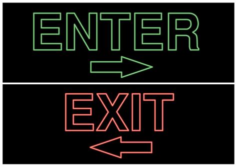 Entrance And Exit Signs Set Stock Vector Crushpixel - vrogue.co