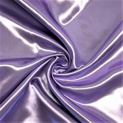 Bridal Satin Fabric Silky Poly 60" Wide Heavy Wedding Dress Drapery By The Yard (Lilac ...