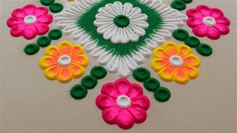 New rangoli design 2023|relaxing rangoli design|easy rangoli design - YouTube