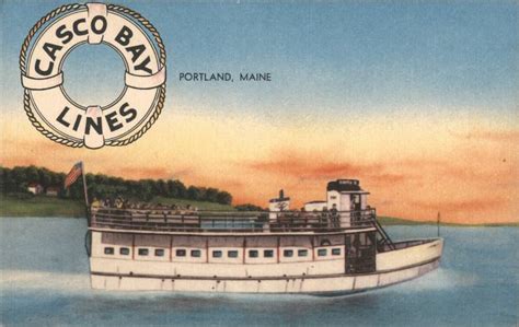 Casco Bay Lines Portland, ME Postcard