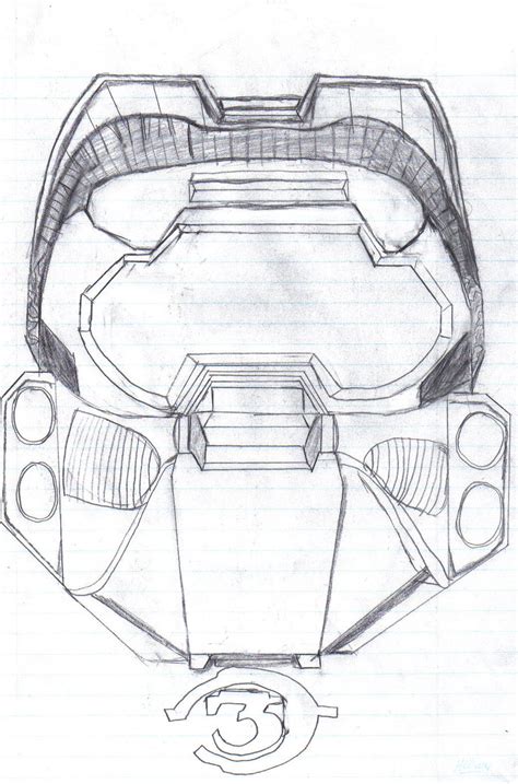 Halo Helmet Drawing at PaintingValley.com | Explore collection of Halo ...