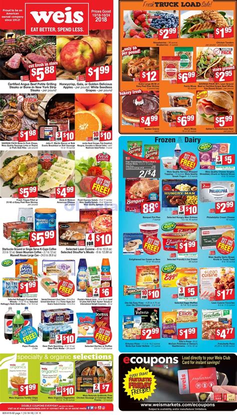 Weis Markets Circular October 18 – 24, 2018. Check Latest Weis Markets ...