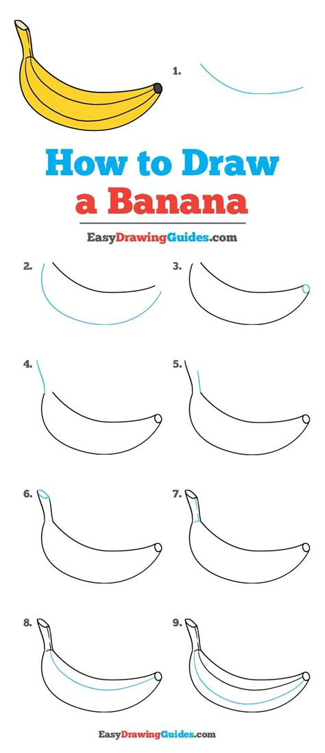 How To Draw A Banana Tree For Kids