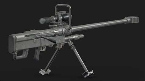 Denel NTW-20 Low Poly PBR Realistic - Buy Royalty Free 3D model by ...