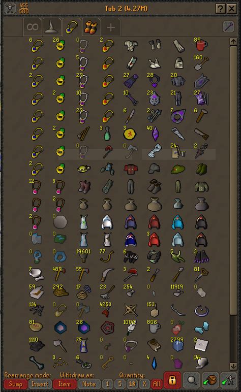 OSRS bank organization | Layout & Tabs