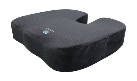 Extra Thick Coccyx Orthopedic Memory Foam Seat Cushion by FOMI Care Black Large Cushion For Car ...