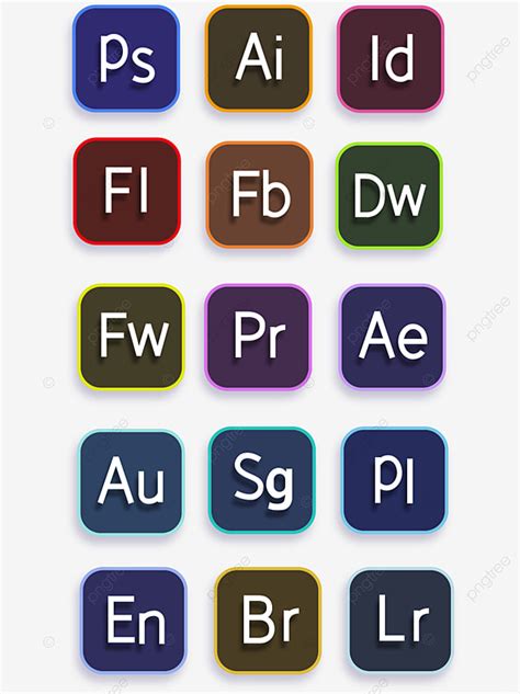 Adobe設計軟件圖標下載, 提供的軟件圖標, Ai軟件, Ps軟件向量圖案素材免費下載，PNG，EPS和AI素材下載 - Pngtree
