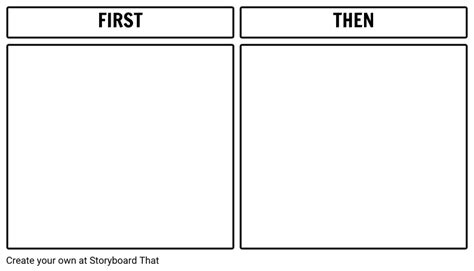 First Then Board Printable Template Storyboard - Printable Board