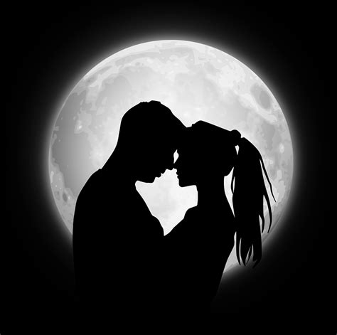 Download Couple, Moon, Love. Royalty-Free Stock Illustration Image ...